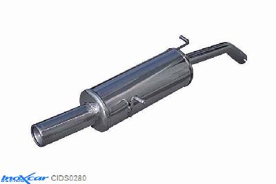 IX CIDS0280, Citroen DS3 1.6 TURBO RACING (207PK) 2011- Diameter 55mm, Inoxcar Rear silencer 1X80mm Stainless steel, With E.E.C. homologation