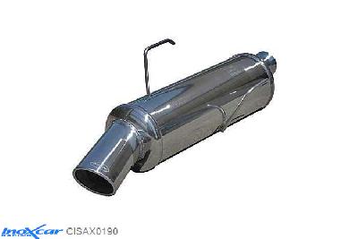 IX CISAX0190, Citroen Saxo 1.6 16V VTS (118PK) 1999-  , Diameter 50mm, Inoxcar Rear silencer 1X90X70mm Stainless steel, With E.E.C. homologation