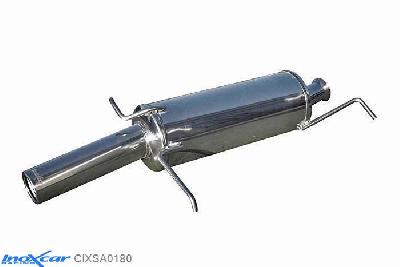 IX CIXSA0180, Citroen Xsara (N) 1.4 (75PK) -2003, Inoxcar Rear silencer 1X80mm Stainless steel, With E.E.C. homologation