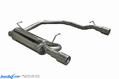 IX TWCI15102, Citroen Xsara (N) 1.4 HDI (70PK) -2004, Inoxcar Rear Rear silencerencer left / right 1X102mm Stainless steel, With E.E.C. homologation