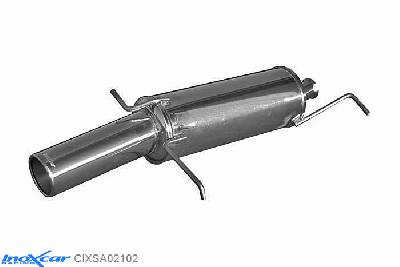 IX CIXSA02102, Citroen Xsara (N) 1.6 16V (110PK) -2003, Inoxcar Rear silencer 1X102mm Stainless steel, With E.E.C. homologation