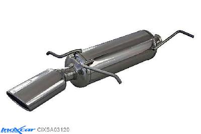 IX CIXSA03120, Citroen Xsara (N) 1.8 (110PK) 2000-, Inoxcar Rear silencer 1X120X80mm Stainless steel, With E.E.C. homologation