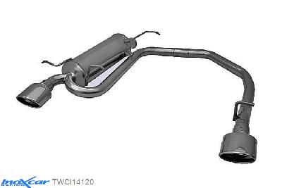 IX TWCI14120, Citroen Xsara (N) 1.9 TD (90PK) -1998, Inoxcar Rear Rear silencerencer left / right 1X120X80mm Stainless steel, Without E.E.C. homologation