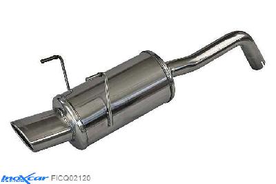 IX FICQ02120, Fiat 500 (312) 1.4 16V (100PK) 2007- Diameter 48mm, Inoxcar Rear silencer 1X120X80mm Stainless steel, With E.E.C. homologation