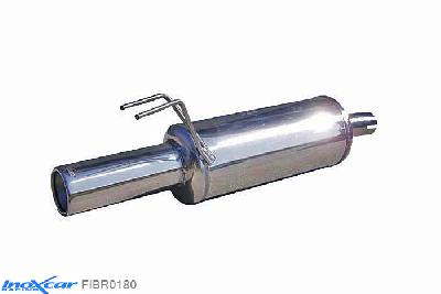 IX FIBR0180, Fiat Bravo I (182) 1.6 16V (103PK) 1995-1998, Inoxcar Rear silencer 1X80mm Stainless steel, With E.E.C. homologation