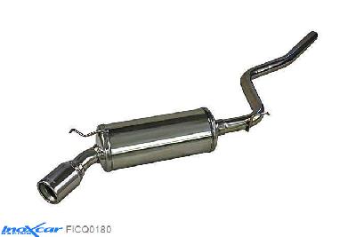 IX FICQ0180, Fiat Cinquecento (170) 0.9 (40PK) / 1.1 SPORTING (54PK) 1994-, Inoxcar Rear silencer 1X80mm Stainless steel, With E.E.C. homologation