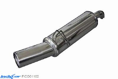 IX FICO01102, Fiat Coupe (175/FA) 1.8 16V (131PK) 1997-, Inoxcar Rear silencer 1X102mm Stainless steel, With E.E.C. homologation