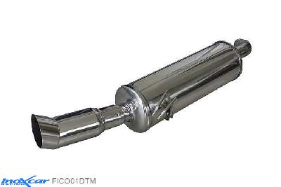 IX FICO01DTM, Fiat Coupe (175/FA) 1.8 16V (131PK) 1997-, Inoxcar Rear silencer 1XDTM Stainless steel, With E.E.C. homologation