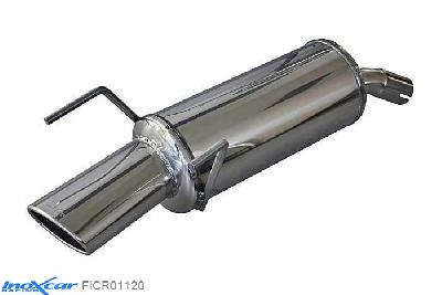 IX FICR01120, Fiat Croma (194) 2.2 MPi 16V (147PK) 2005-2007, Inoxcar Rear silencer 1X120X80mm Stainless steel, With E.E.C. homologation
