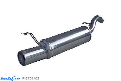 IX FIST01102, Fiat Stilo (192) 1.4 16V (95PK) 2003-2007, Inoxcar Rear silencer 1X102mm Stainless steel, With E.E.C. homologation