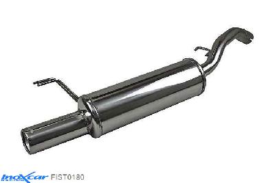 IX FIST0180, Fiat Stilo (192) 1.4 16V (95PK) 2003-2007, Inoxcar Rear silencer 1X80mm Stainless steel, With E.E.C. homologation