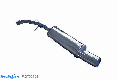 IX FIST05102, Fiat Stilo (192) 1.9 JTD (80PK-115PK) 2005- Diameter 52mm, Inoxcar Rear silencer 1X102mm Stainless steel, With E.E.C. homologation