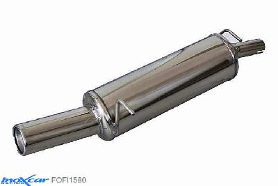 IX FOFI1580, Ford Fiesta V (JH1/JD3) 1.2 16V (75PK) 2002- Diameter 42mm, Inoxcar Rear silencer 1X80mm Stainless steel, With E.E.C. homologation
