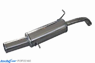 IX FOFI22102, Ford Fiesta VI (JA8) 1.6 ST (182PK) 2013- Diameter 54mm, Inoxcar Rear silencer 1X102mm Stainless steel, With E.E.C. homologation