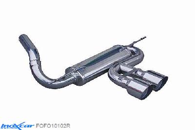 IX FOFO10102R, Ford Focus III (DYB) 2.0T ST (250PK) 2012- Diameter 60mm, Inoxcar Rear silencer CEN 2X102mm RACING Stainless steel, With E.E.C. homologation