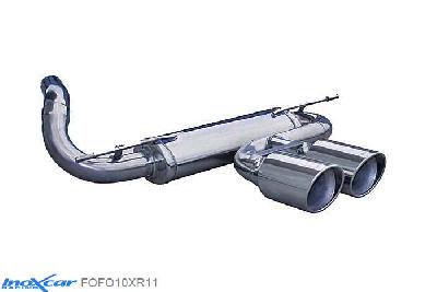 IX FOFO10XR11, Ford Focus III (DYB) 2.0T ST (250PK) 2012- Diameter 60mm, Inoxcar Rear silencer CEN 2X110 X-RACE Stainless steel, With E.E.C. homologation
