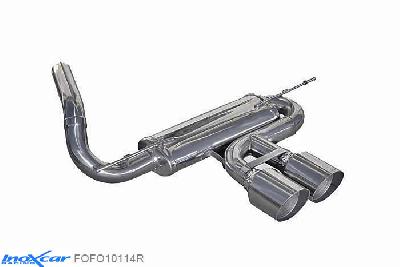 IX FOFO10114R, Ford Focus III (DYB) 2.0T ST (250PK) 2012- Diameter 60mm, Inoxcar Rear silencer CEN 2X114 RACING Stainless steel, With E.E.C. homologation
