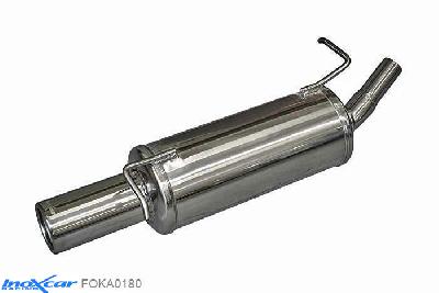 IX FOKA0180, Ford Ka (RBT) 1.3 (60PK) 1998-, Inoxcar Rear silencer 1X80mm Stainless steel, With E.E.C. homologation