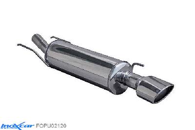 IX FOPU02120, Ford Puma (ECT) 1.7 (125PK) 1997-2001 Diameter 50mm, Inoxcar Rear silencer 1X120X80mm Stainless steel, With E.E.C. homologation