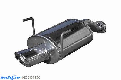 IX HOCI01120, Honda Civic VII (EP/EU/EM/EM2) TYPE-R 2.0 (200PK) 2001-2005, Inoxcar Rear silencer 1X120X80mm Stainless steel, With E.E.C. homologation