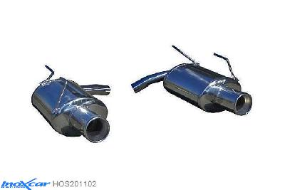 IX HOS201102, Honda S2000 (AP1) 2.0 (240PK) 1999-, Inoxcar Rear silencer 1X102mm Left and Right Stainless steel, With E.E.C. homologation