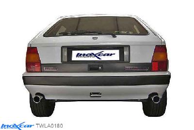 IX TWLA0180, Lancia Delta (831) 2.0 TURBO INTEGRALE 8V / 16V 1989-1991, Inoxcar Rear Rear silencerencer left / right 1X80mm Stainless steel, With E.E.C. homologation