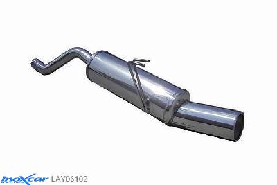 IX LAY06102, Lancia Ypsilon (843) 1.3 MJET (75PK) 09/2006-, Inoxcar Rear silencer 1X102mm Stainless steel, With E.E.C. homologation