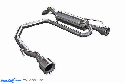 IX TWMG01102, MG ZR (ZR) 105 (103PK) 2001-2005, Inoxcar Rear Rear silencerencer left / right 1X102mm Stainless steel, With E.E.C. homologation