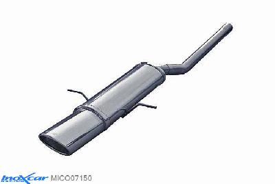 IX MICO07150, Mini Mini (R56) 1.6 S (175PK) 2007-  , (Type R56), Inoxcar Rear silencer CEN 1X150X105 Stainless steel, With E.E.C. homologation