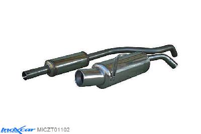 IX MICZT01102, Mitsubishi Colt (Z3B) CZT 1.5 TURBO (150PK) 2005-, Inoxcar Rear silencer 1X102mm Stainless steel, Without E.E.C. homologation