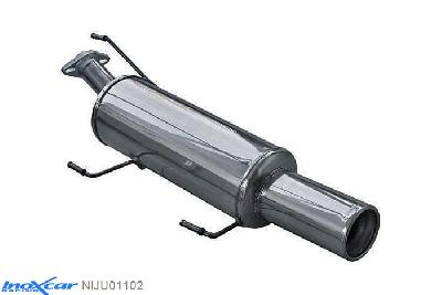 IX NIJU01102, Nissan Juke (F15) 1.6 DIG-T 2WD (190PK) 2011-, Inoxcar Rear silencer 1X102mm Stainless steel, With E.E.C. homologation