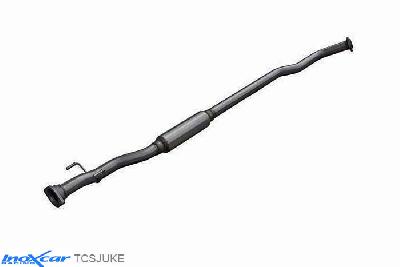 IX TCSJUKE, Nissan Juke (F15) 1.6 Turbo 4WD (190PK) 2011-, Inoxcar Central pipe with silencer Stainless steel, With E.E.C. homologation