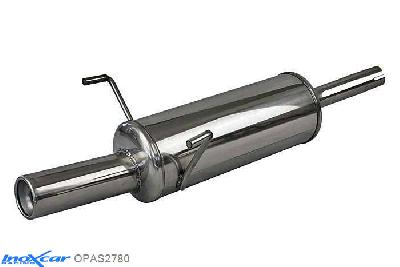 IX OPAS2780, Opel Astra H 1.6 16V (115PK) 2005-, Inoxcar Rear silencer 1X80mm Stainless steel, With E.E.C. homologation