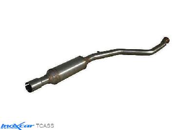 IX TCASS, Opel Astra H 1.6 16V TURBO (180PK) 2007-, Inoxcar Central pipe with silencer Stainless steel, With E.E.C. homologation