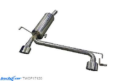 IX TWOP17120, Opel Astra H 1.9 CDTi (120PK) 2005-, Inoxcar Rear Rear silencerencer left / right 1X120X80mm Stainless steel, With E.E.C. homologation