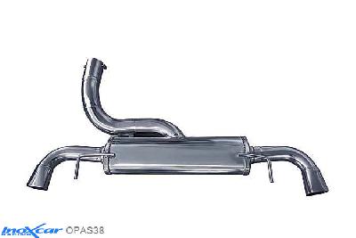 IX OPAS38, Opel Astra J OPC 2.0 TURBO (280PK) 2012-, Inoxcar Rear silencer Left and Right Stainless steel, With E.E.C. homologation