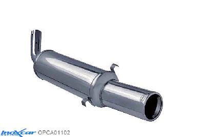 IX OPCA01102, Opel Calibra 2.0 8V (116PK) 1991-1993, Inoxcar Rear silencer 1X102mm Stainless steel, With E.E.C. homologation