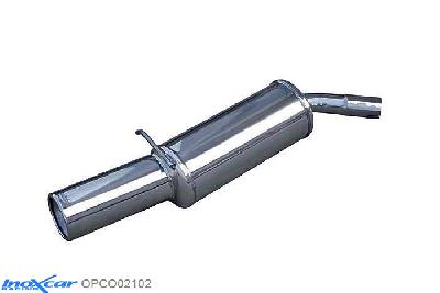 IX OPCO02102, Opel Corsa A 1.2 -1992 Diameter 45mm, Inoxcar Rear silencer 1X102mm Stainless steel, Without E.E.C. homologation