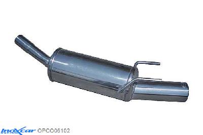 IX OPCO06102, Opel Corsa B 1.2 (45PK) 1993-2000 Diameter 45mm, Inoxcar Rear silencer 1X102mm Stainless steel, With E.E.C. homologation