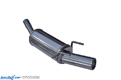IX OPCO0680, Opel Corsa B 1.2 (45PK) 1993-2000 Diameter 45mm, Inoxcar Rear silencer 1X80mm Stainless steel, With E.E.C. homologation