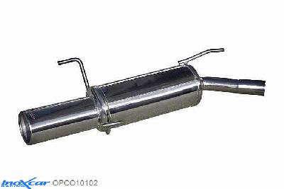 IX OPCO10102, Opel Corsa C 1.2 16V (75PK) 2000-2003 Diameter 45mm, Inoxcar Rear silencer 1X102mm Stainless steel, With E.E.C. homologation