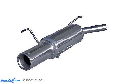 IX OPCO12102, Opel Corsa C 1.8 SPORT (125PK) 2000- Diameter 45mm, Inoxcar Rear silencer 1X102mm Stainless steel, With E.E.C. homologation