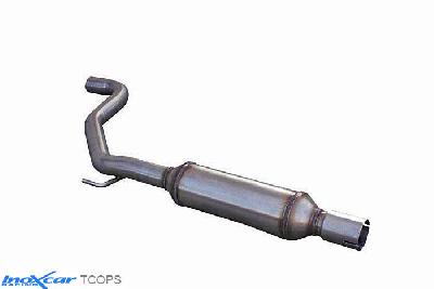 IX TCOPS, Opel Corsa D OPC 1.6 16V TURBO (192PK) 2007- Diameter 54mm,5, Inoxcar Central pipe with silencer Stainless steel, With E.E.C. homologation