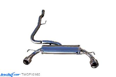 IX TWOP10102, Opel Corsa D OPC 1.6 16V TURBO (192PK) 2007- Diameter 54mm,5, Inoxcar Rear Rear silencerencer left / right 1X102mm Stainless steel, With E.E.C. homologation