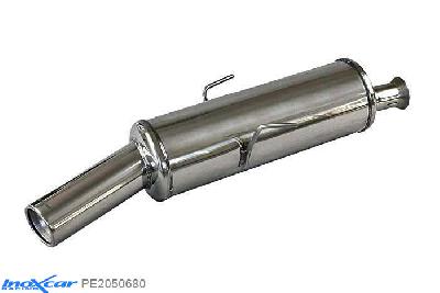 IX PE2050680, Peugeot 205 1.9 GTI (128PK) 1984-, Inoxcar Rear silencer 1X80mm Stainless steel, With E.E.C. homologation