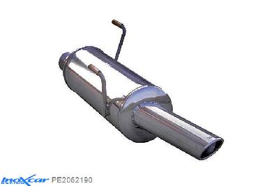 IX PE2062190, Peugeot 206 1.4 16V / 1.4 XS (90PK) 2001-2006, Inoxcar Rear silencer 1X90X70mm Stainless steel, With E.E.C. homologation