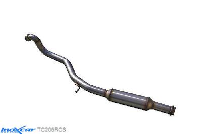 IX TC206RCS, Peugeot 206 RC 2.0 16V (177PK) -2006, Diameter 63, Inoxcar Central pipe with silencer Stainless steel, Without E.E.C. homologation