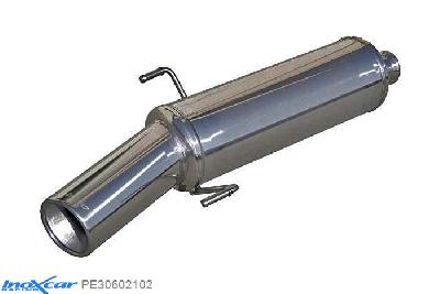 IX PE30602102, Peugeot 306 1.6 XS (89PK) 1993-1997, Inoxcar Rear silencer 1X102mm Stainless steel, With E.E.C. homologation