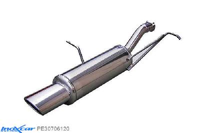 IX PE30706120, Peugeot 307 2.0 16V HDI (136PK) 2002-, Inoxcar Rear silencer 1X120X80mm Stainless steel, With E.E.C. homologation