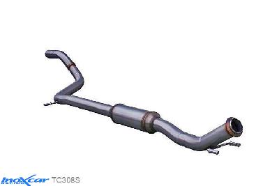 IX TC308S, Peugeot 308 1.6 THP GTI (200PK), 2011-2013, Diameter 65mm, Inoxcar Central pipe with silencer Stainless steel, With E.E.C. homologation
